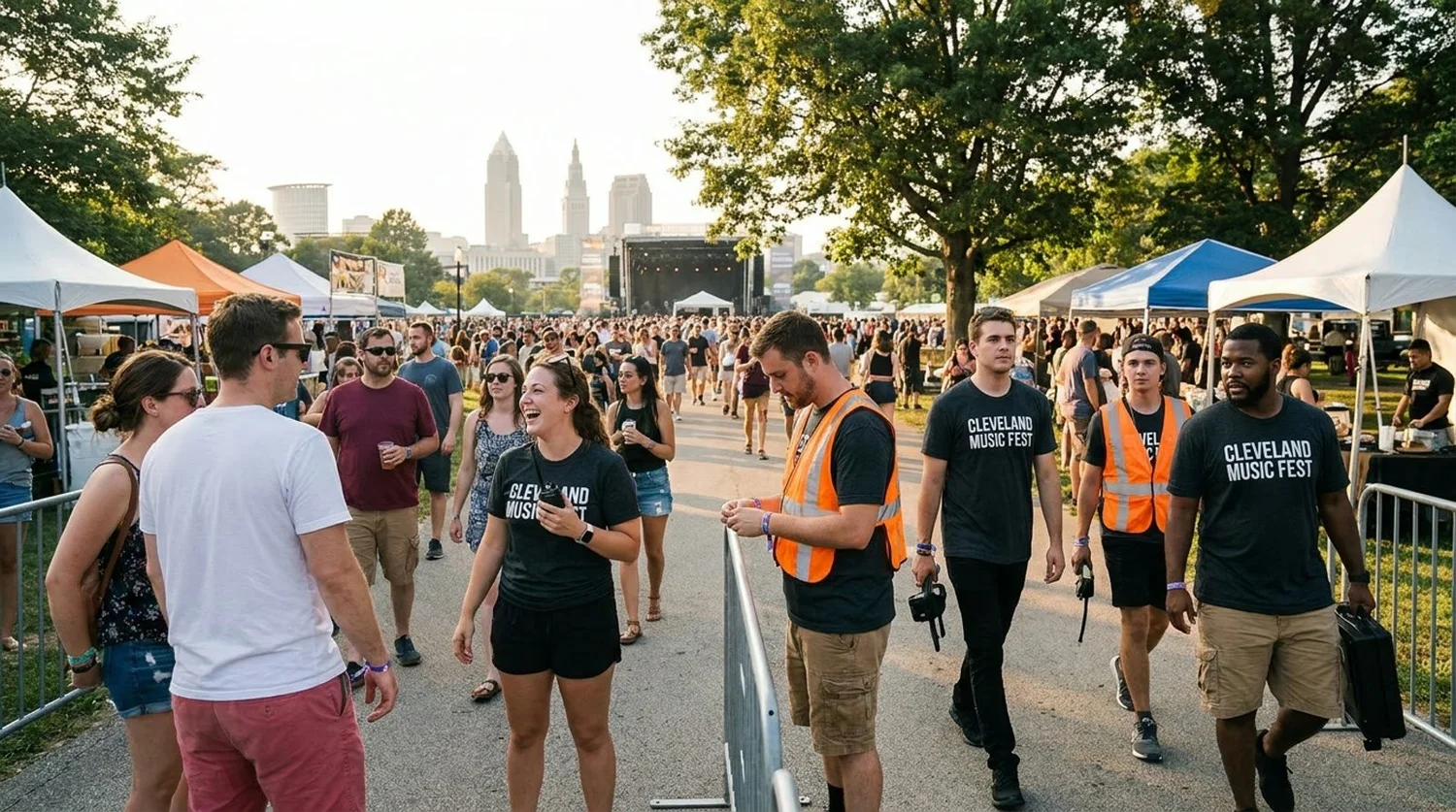 Diverse event types requiring staffing in Cleveland