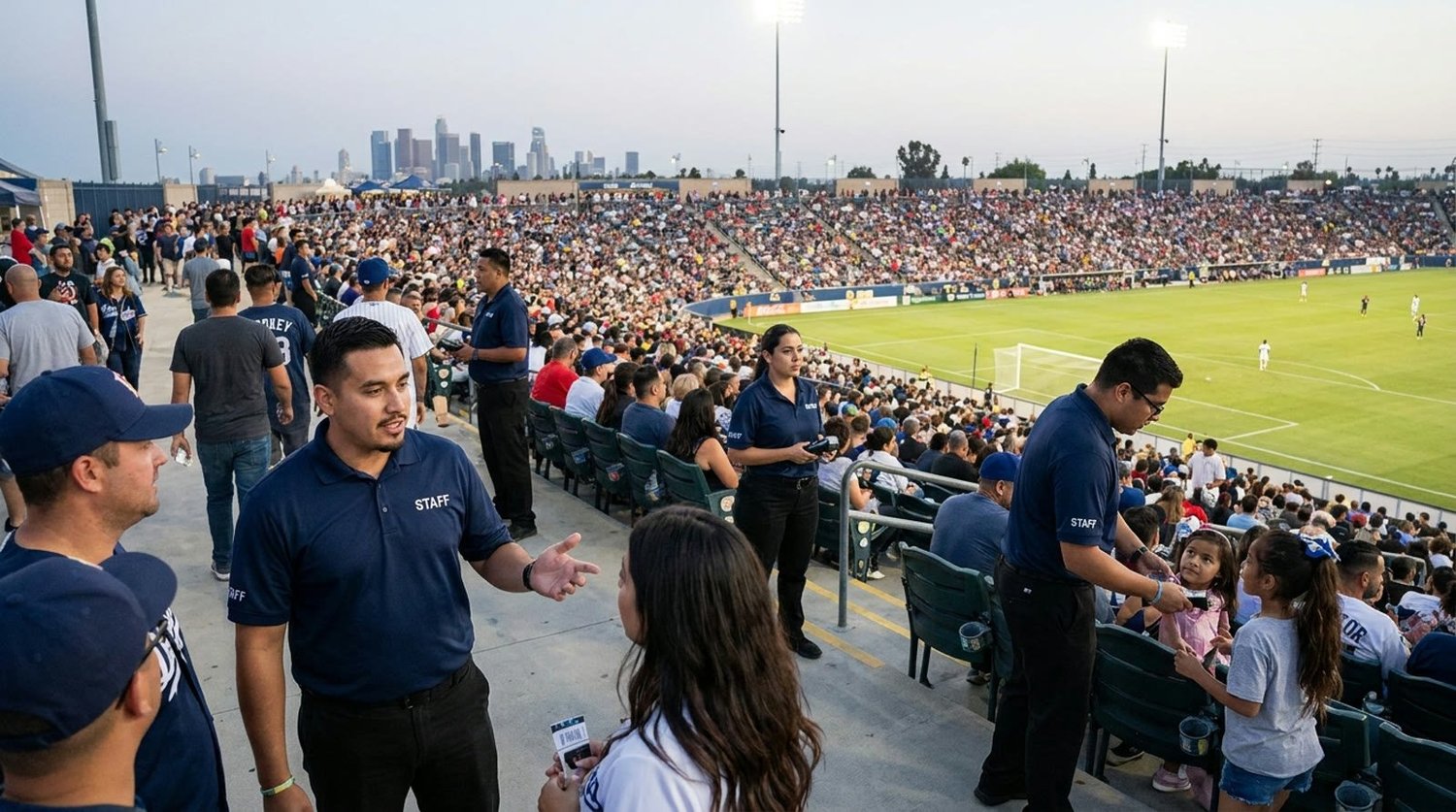 Large event venue requiring professional staffing in Fontana