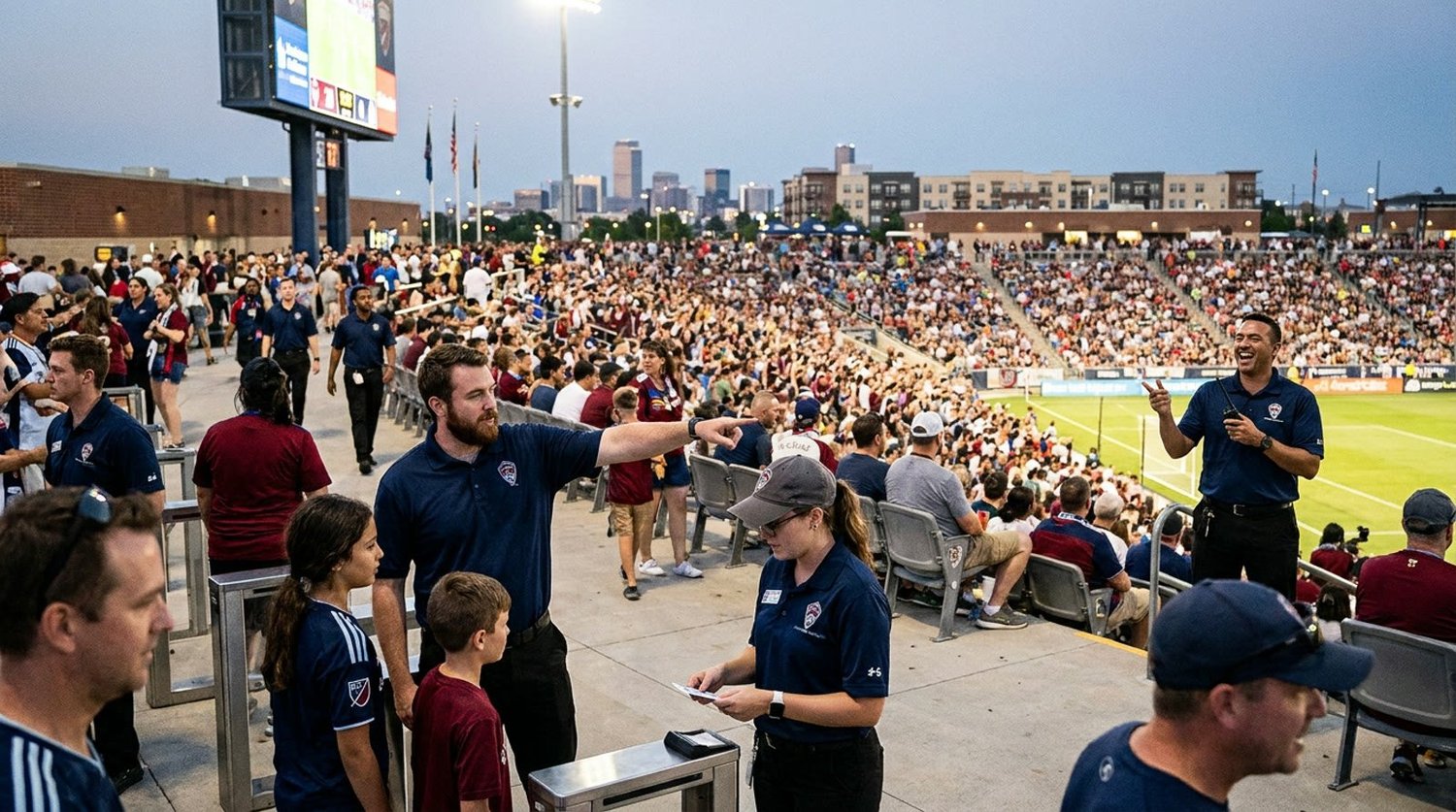 Large event venue requiring professional staffing in Thornton
