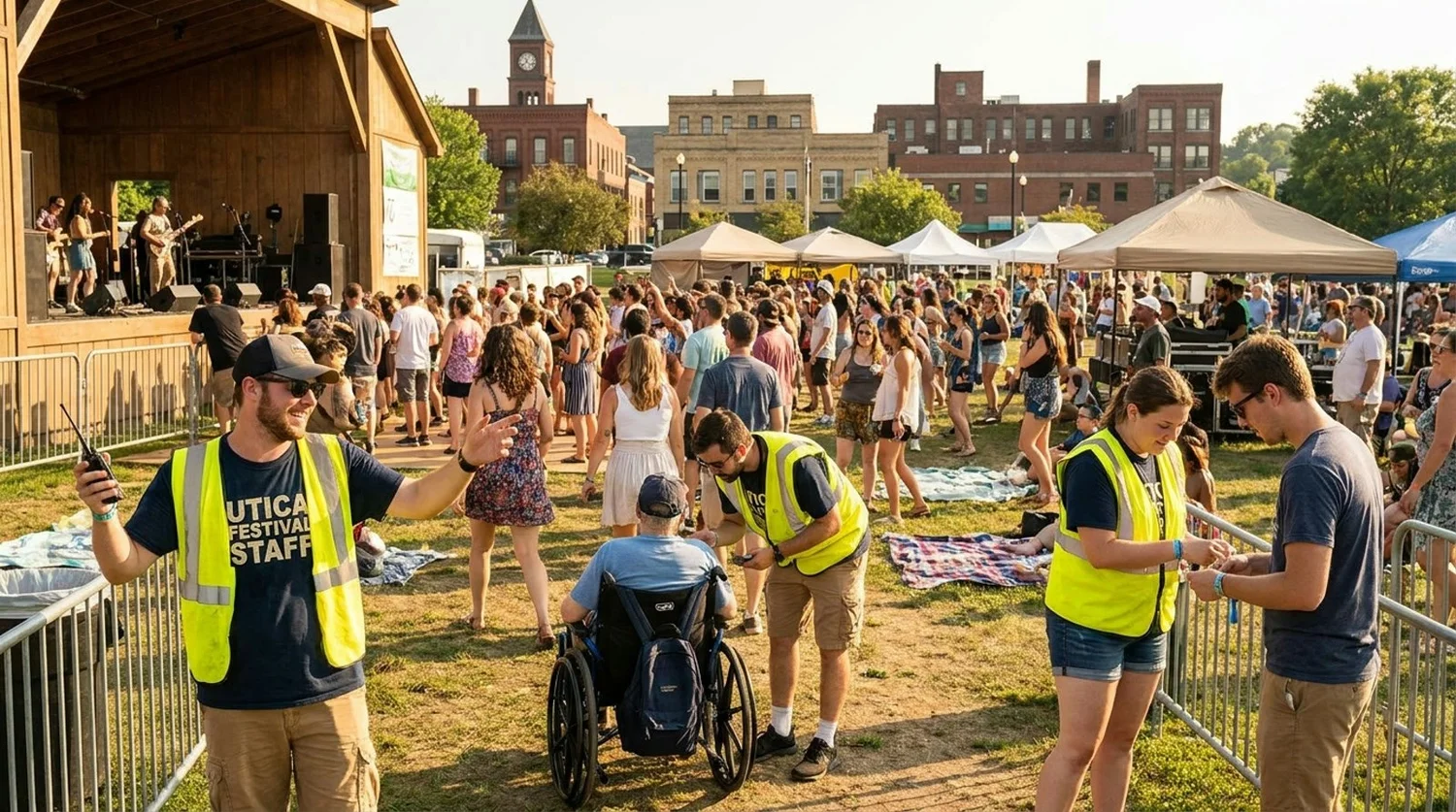 Diverse event types requiring staffing in Utica