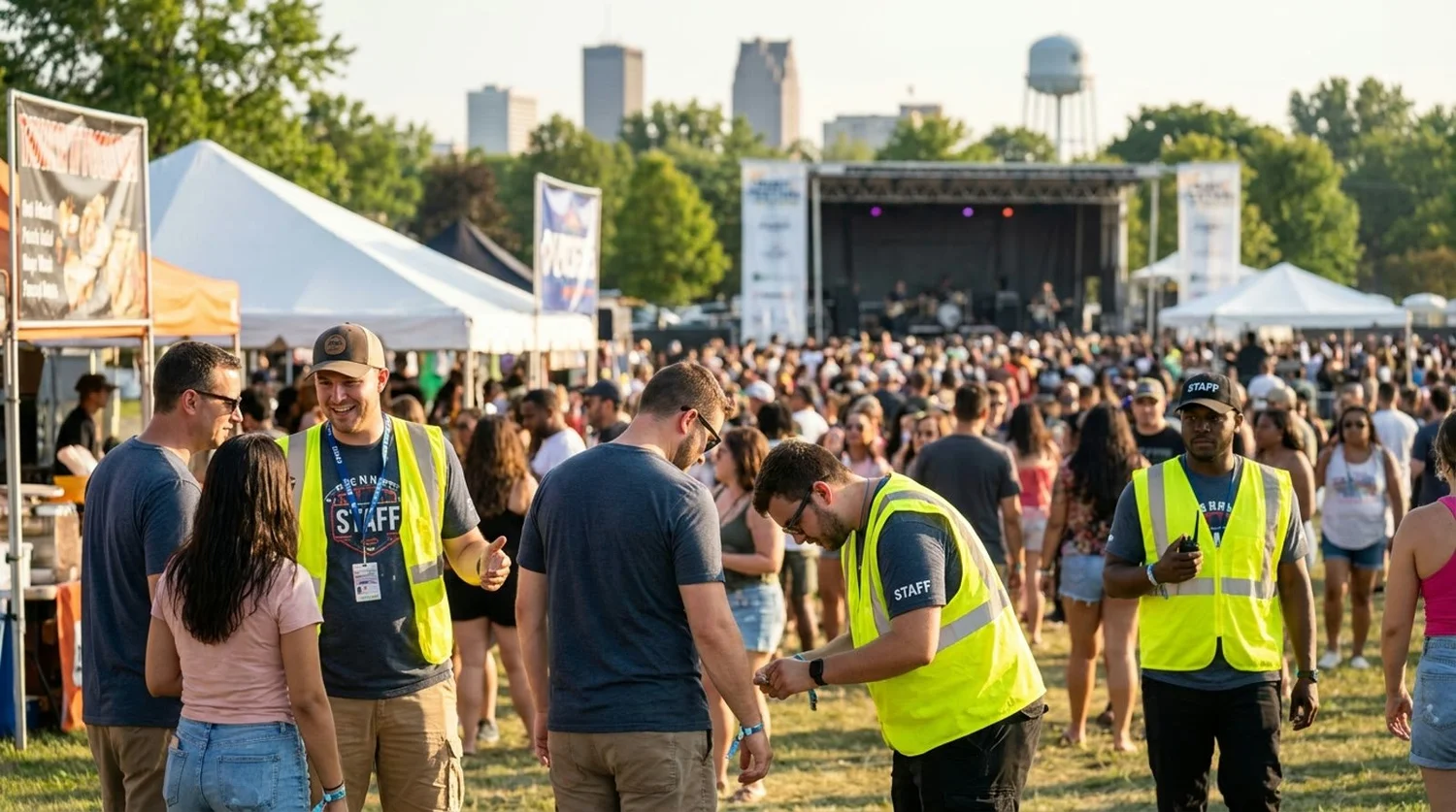 Diverse event types requiring staffing in Warren