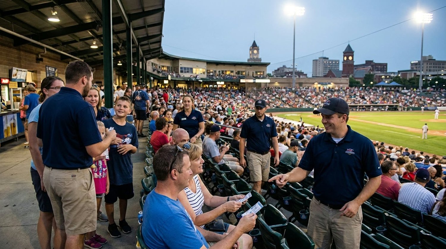 Large event venue requiring professional staffing in Cedar Rapids