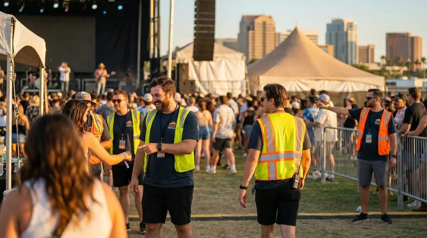 Diverse event types requiring staffing in Tempe