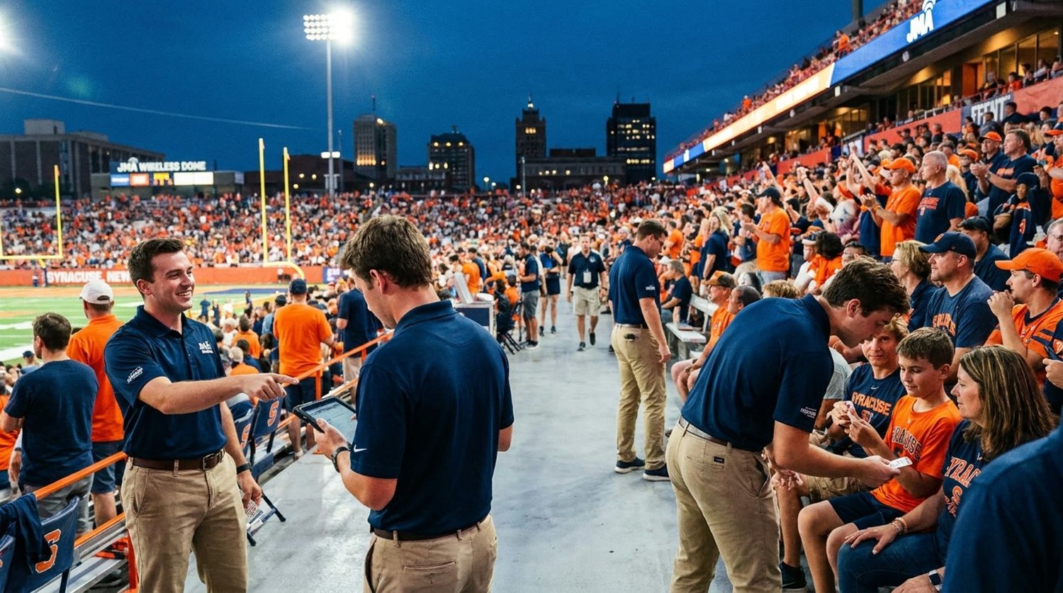 Large event venue requiring professional staffing in Syracuse