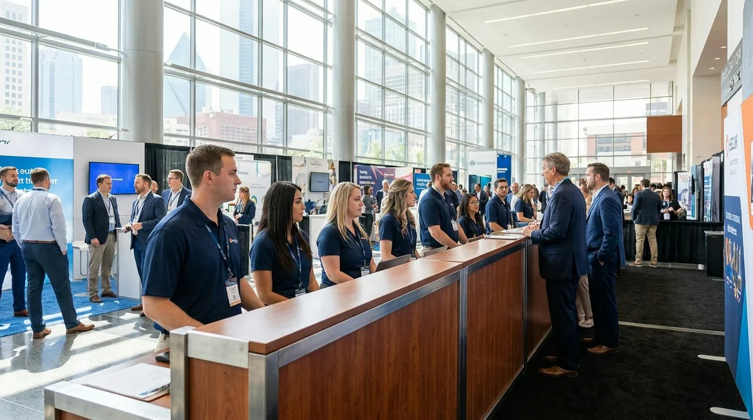 Event staffing and convention setup in Dallas