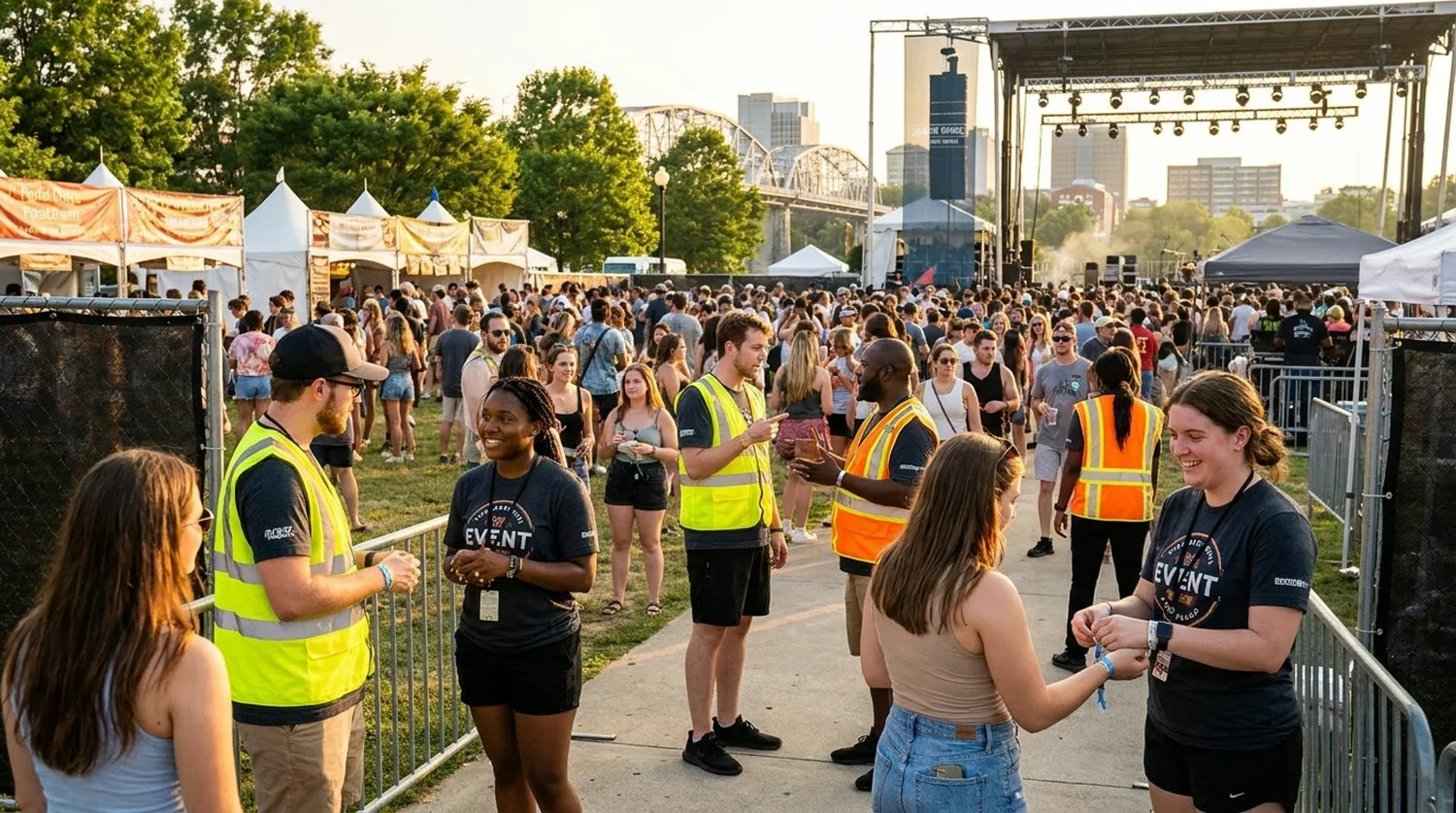 Diverse event types requiring staffing in Chattanooga