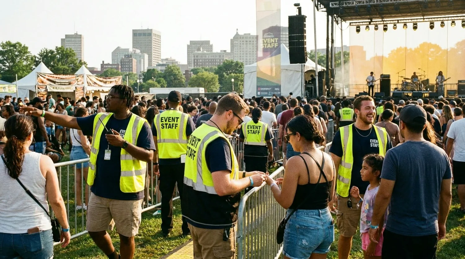 Diverse event types requiring staffing in Bridgeport