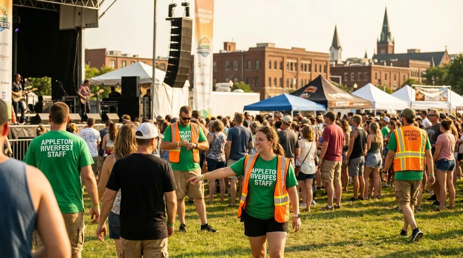 Diverse event types requiring staffing in Appleton