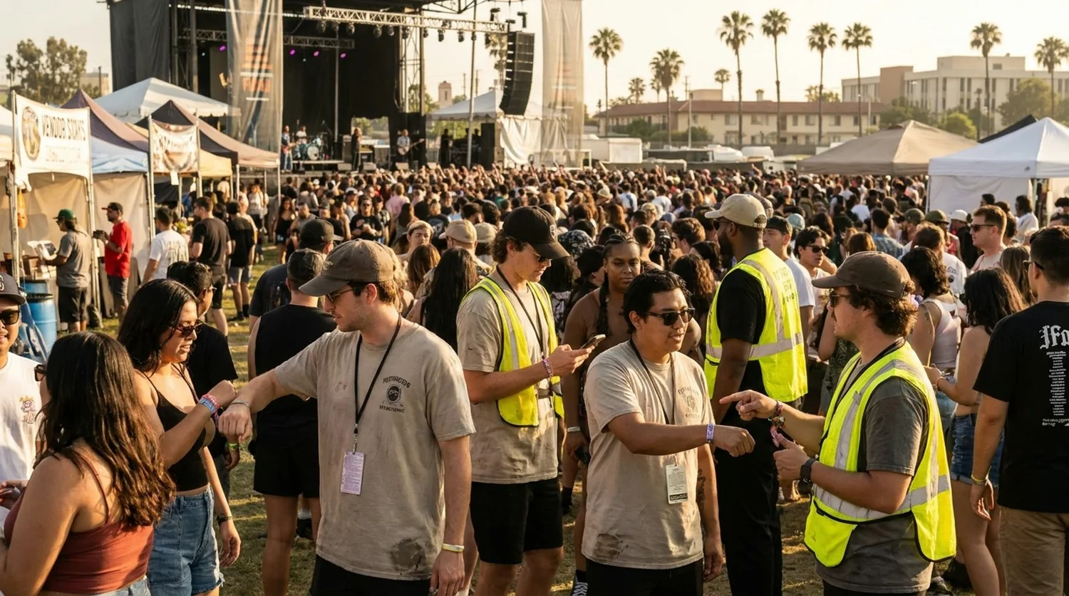 Diverse event types requiring staffing in Orange