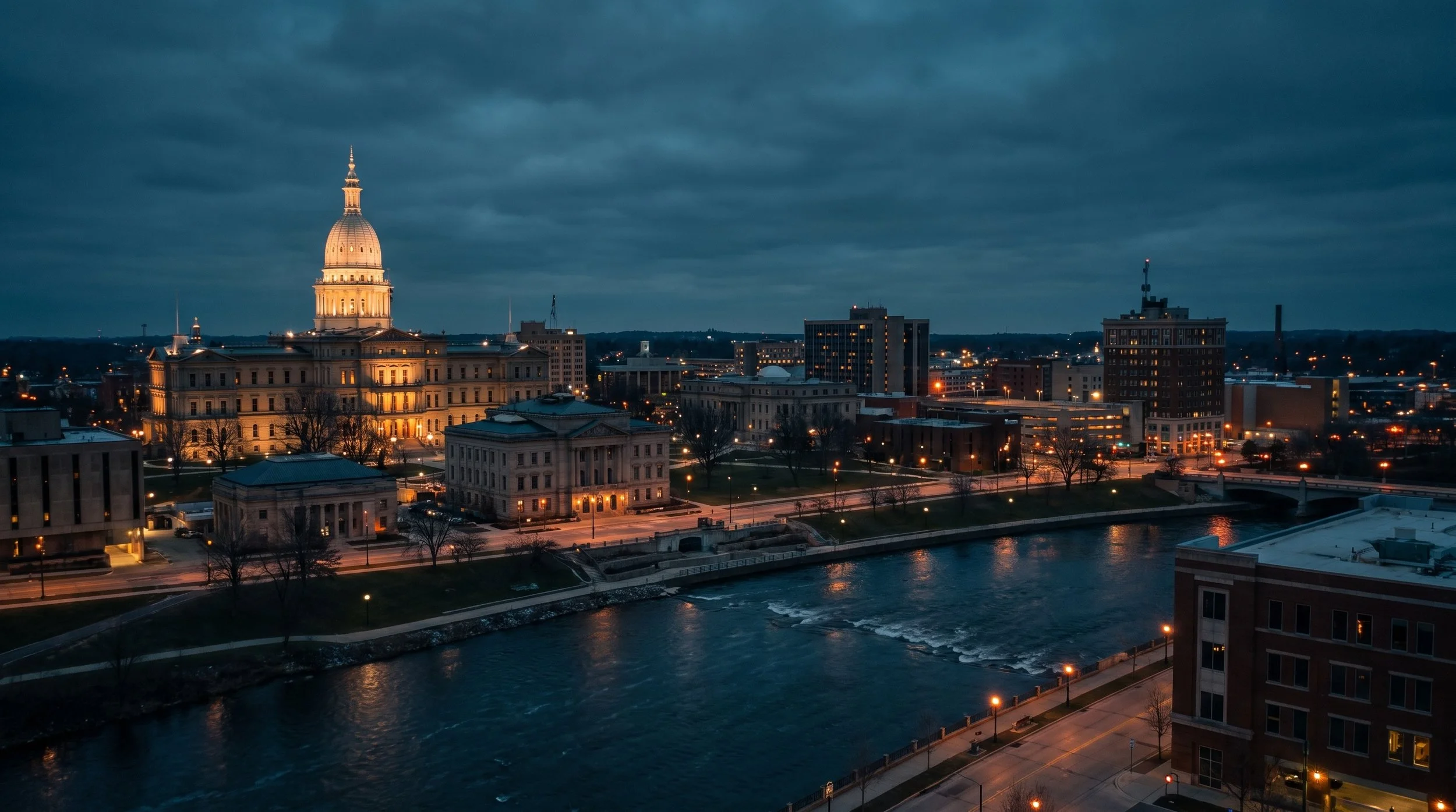 Lansing, MI skyline