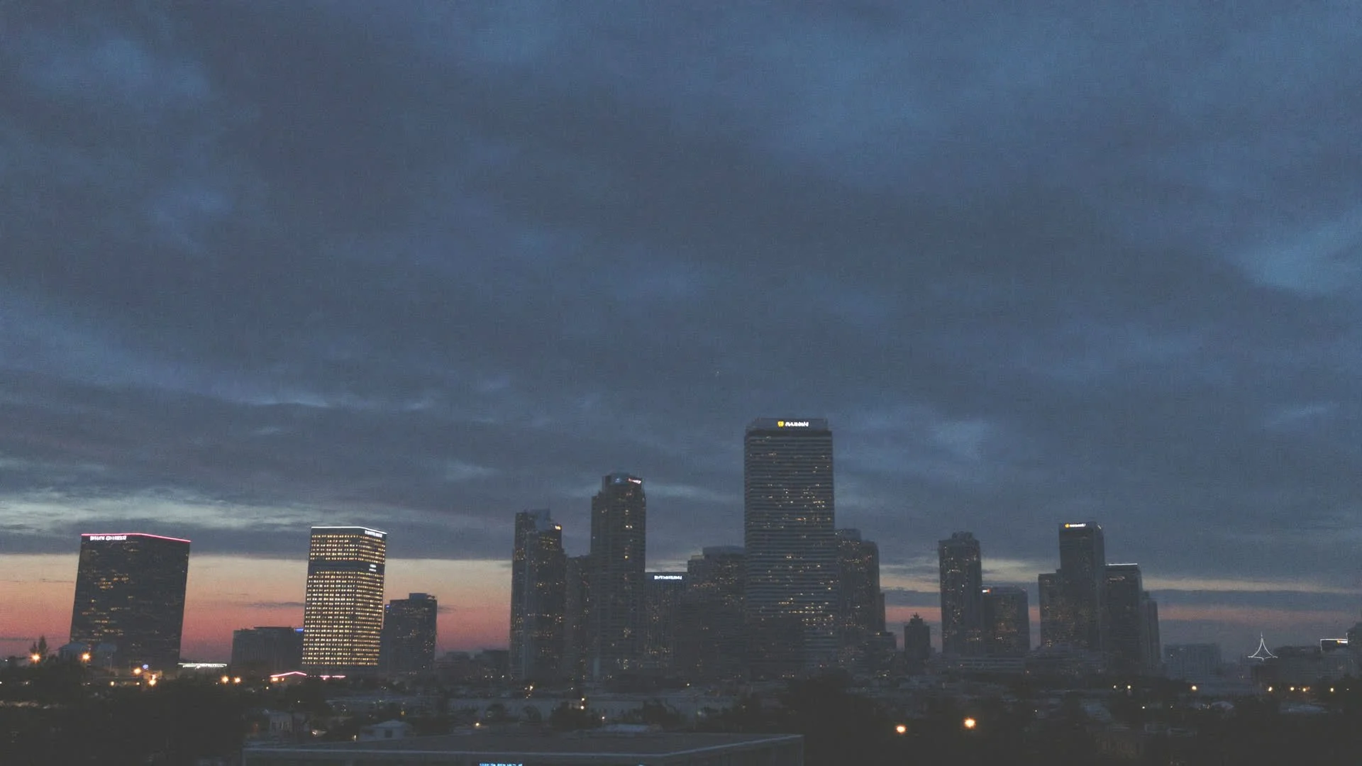 Downtown Fort Lauderdale skyline at dusk