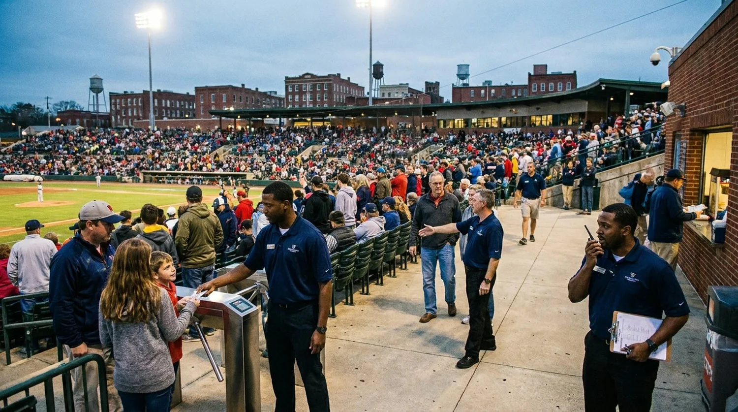 Large event venue requiring professional staffing in Macon