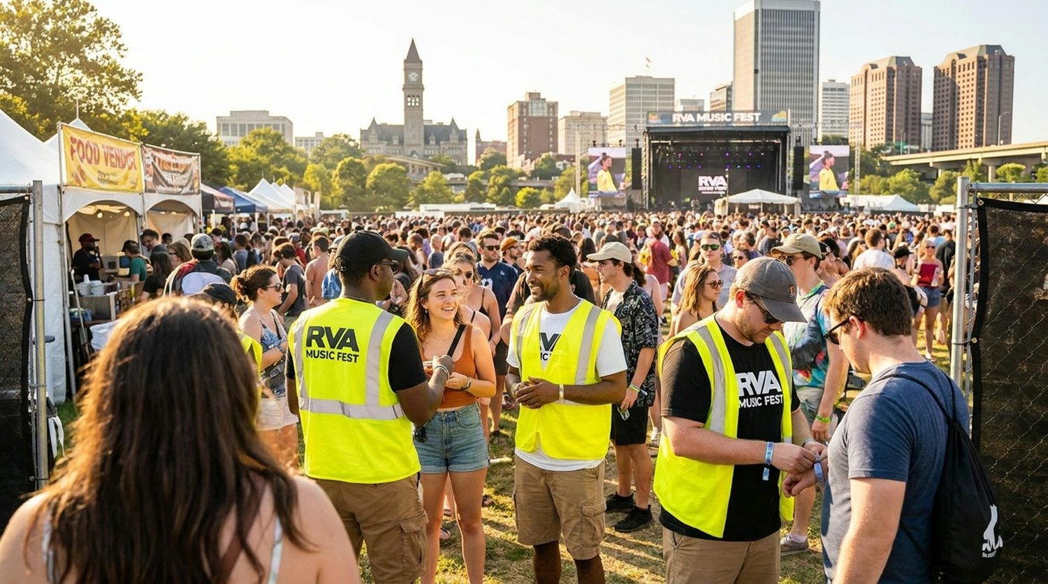 Diverse event types requiring staffing in Richmond