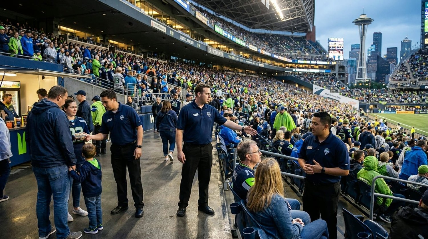 Large event venue requiring professional staffing in Seattle