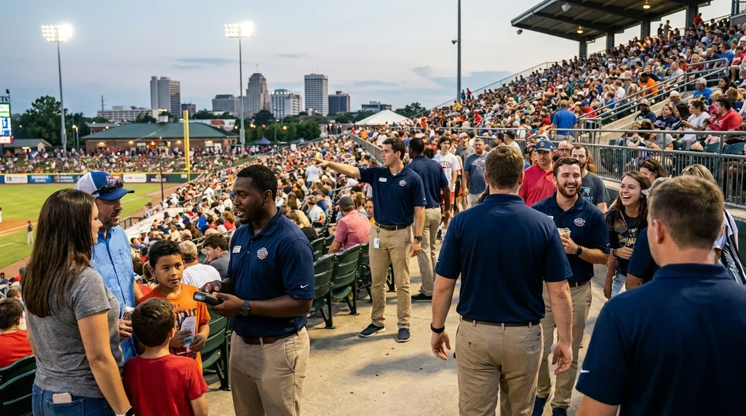 Large event venue requiring professional staffing in Lafayette