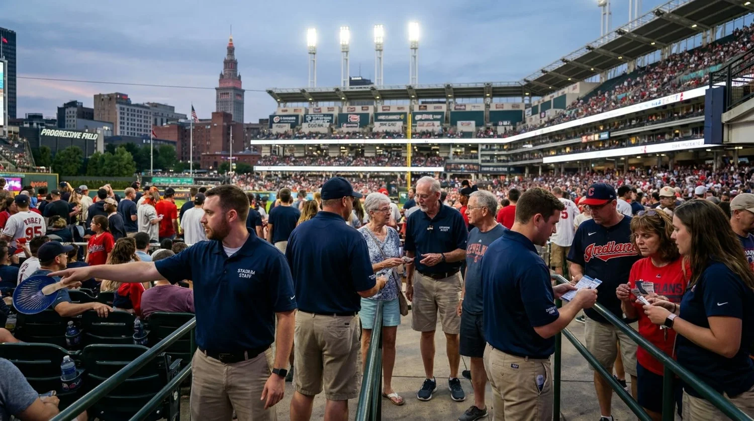 Large event venue requiring professional staffing in Cleveland