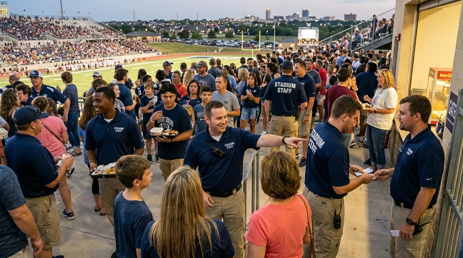 Large event venue requiring professional staffing in Mckinney