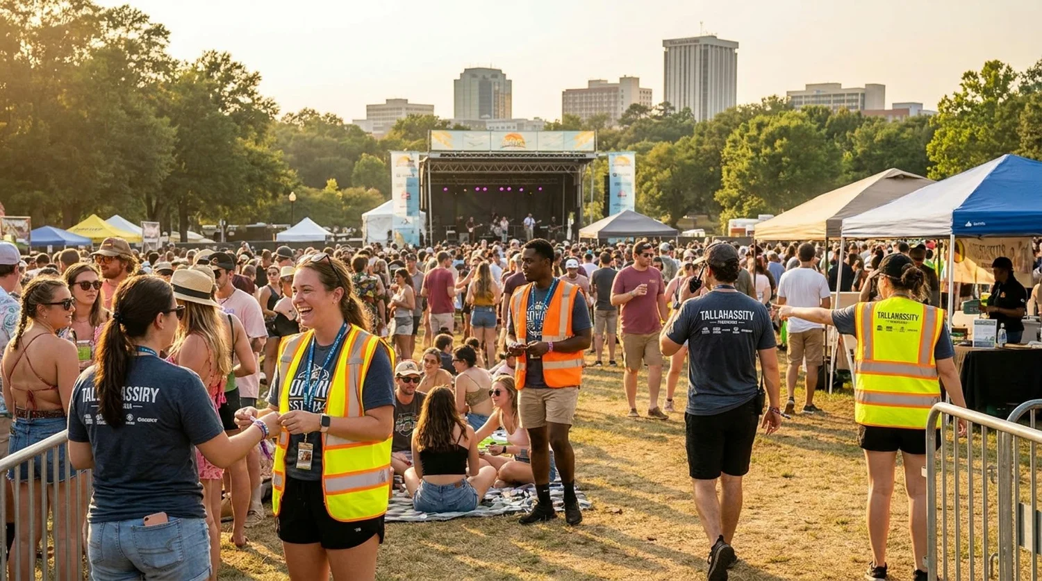 Diverse event types requiring staffing in Tallahassee