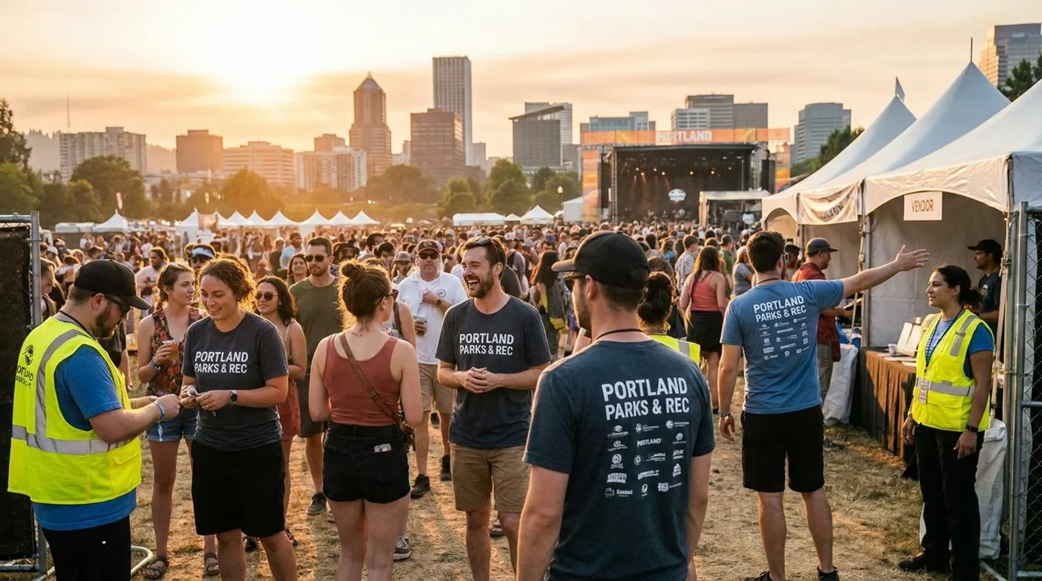 Diverse event types requiring staffing in Portland