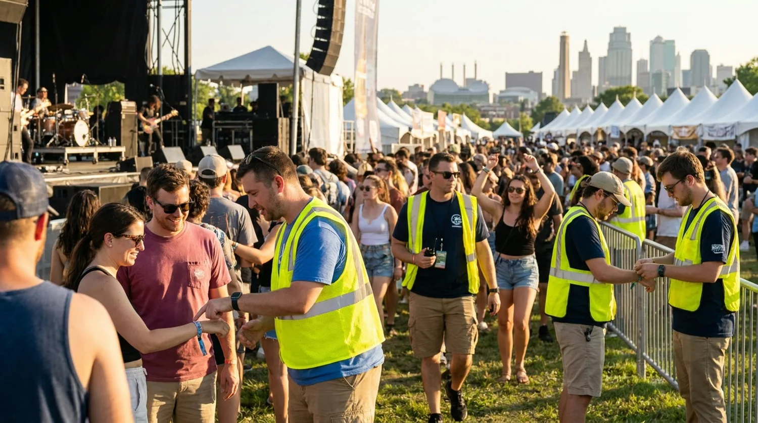 Diverse event types requiring staffing in Kansas City