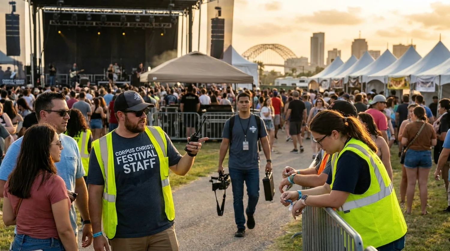 Diverse event types requiring staffing in Corpus Christi