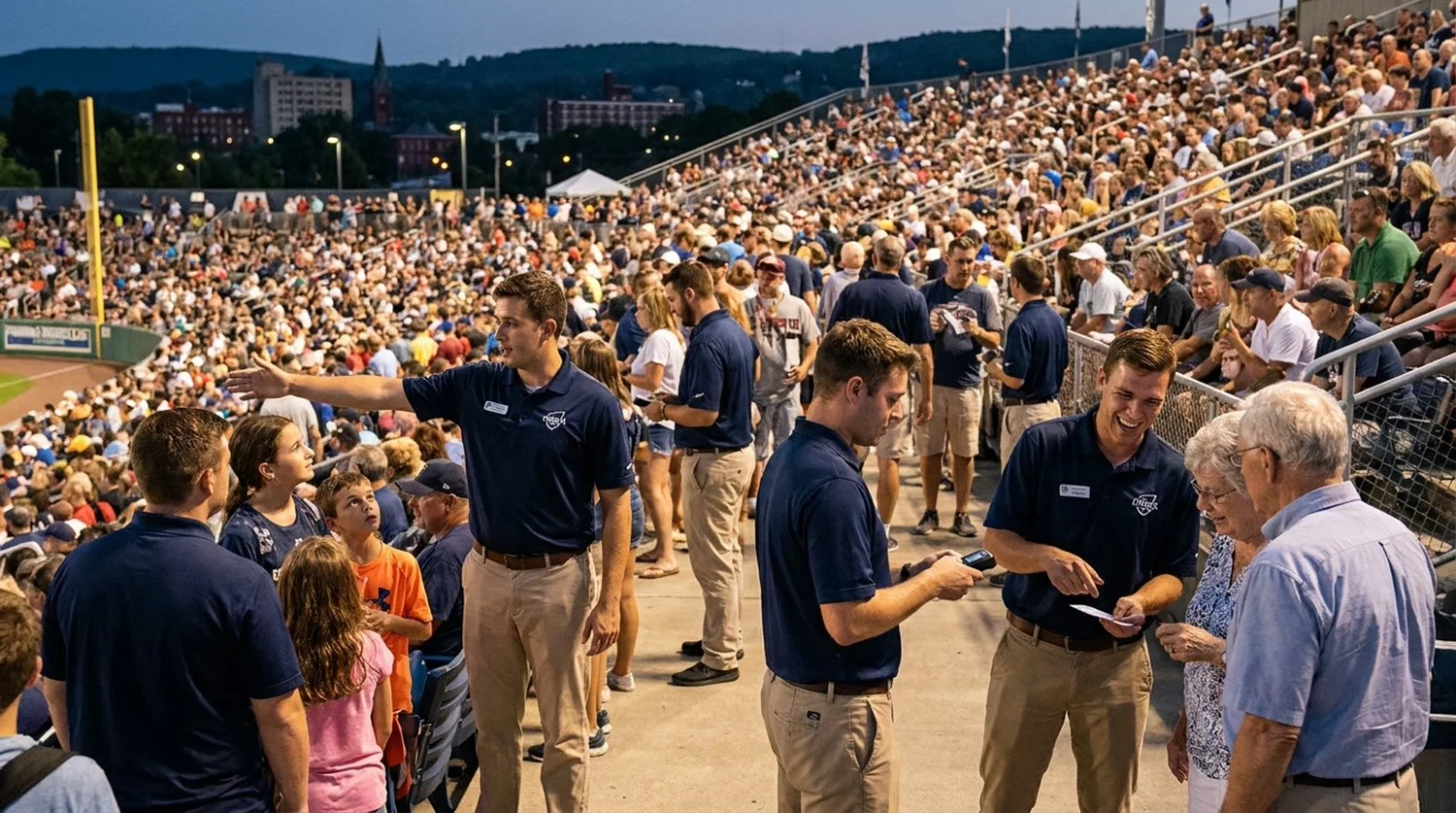 Large event venue requiring professional staffing in Ithaca