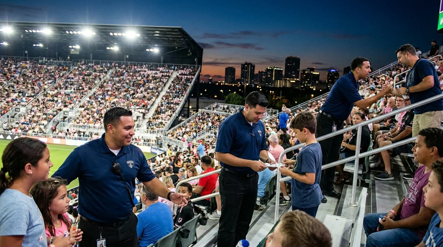 Large event venue requiring professional staffing in Fort Lauderdale