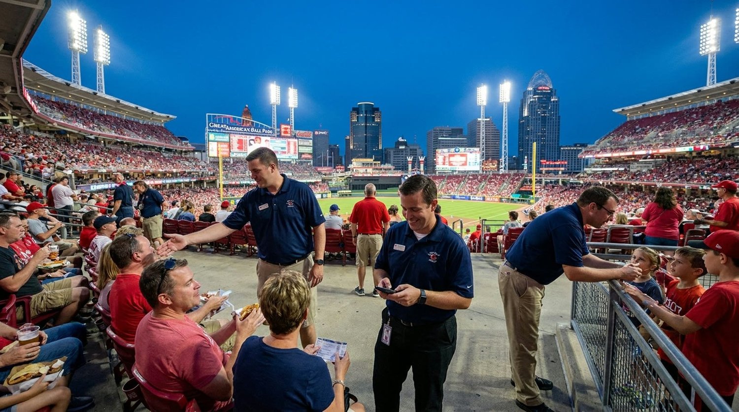 Large event venue requiring professional staffing in Cincinnati