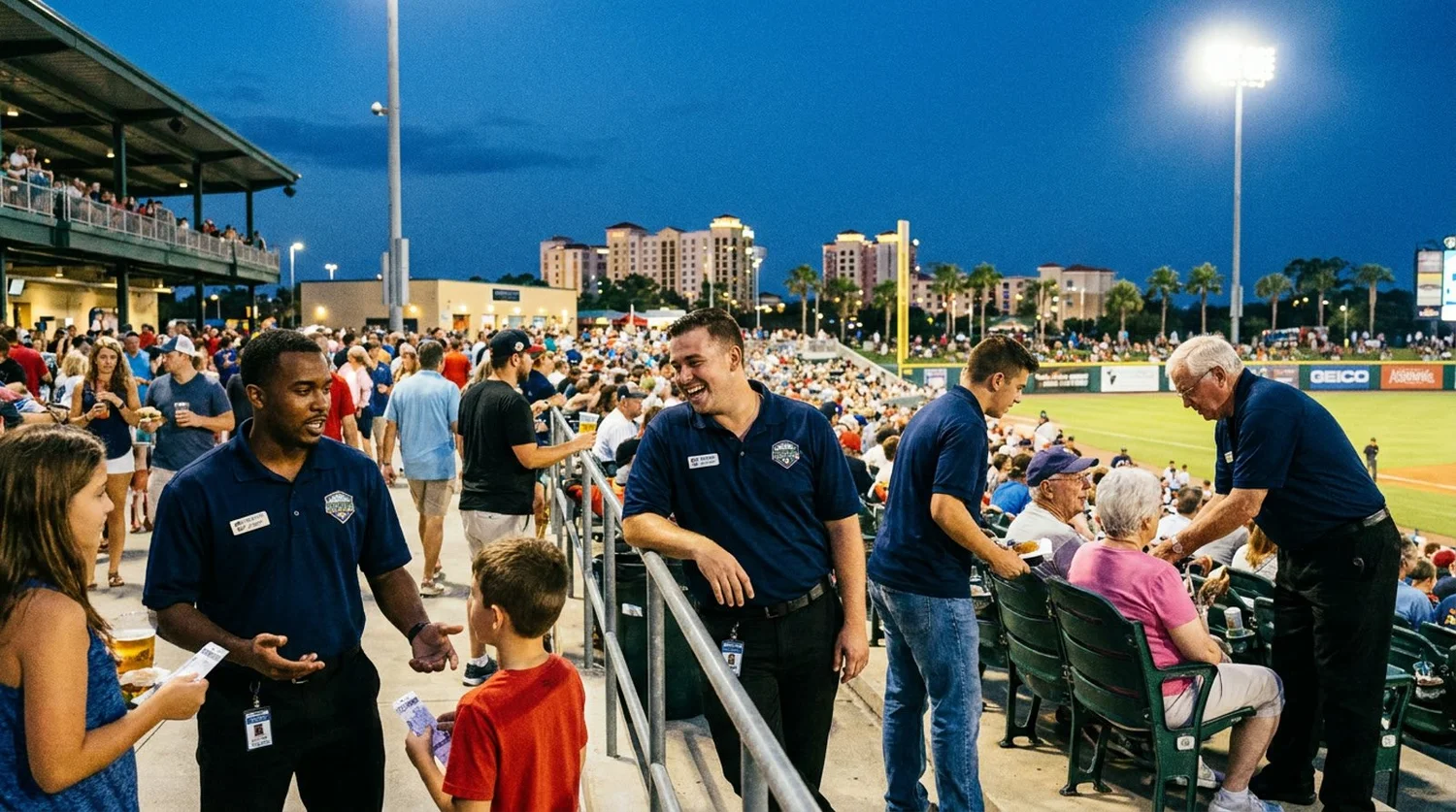 Large event venue requiring professional staffing in Kissimmee
