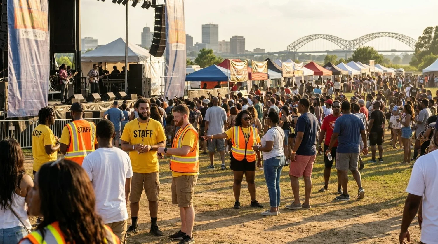 Diverse event types requiring staffing in Memphis