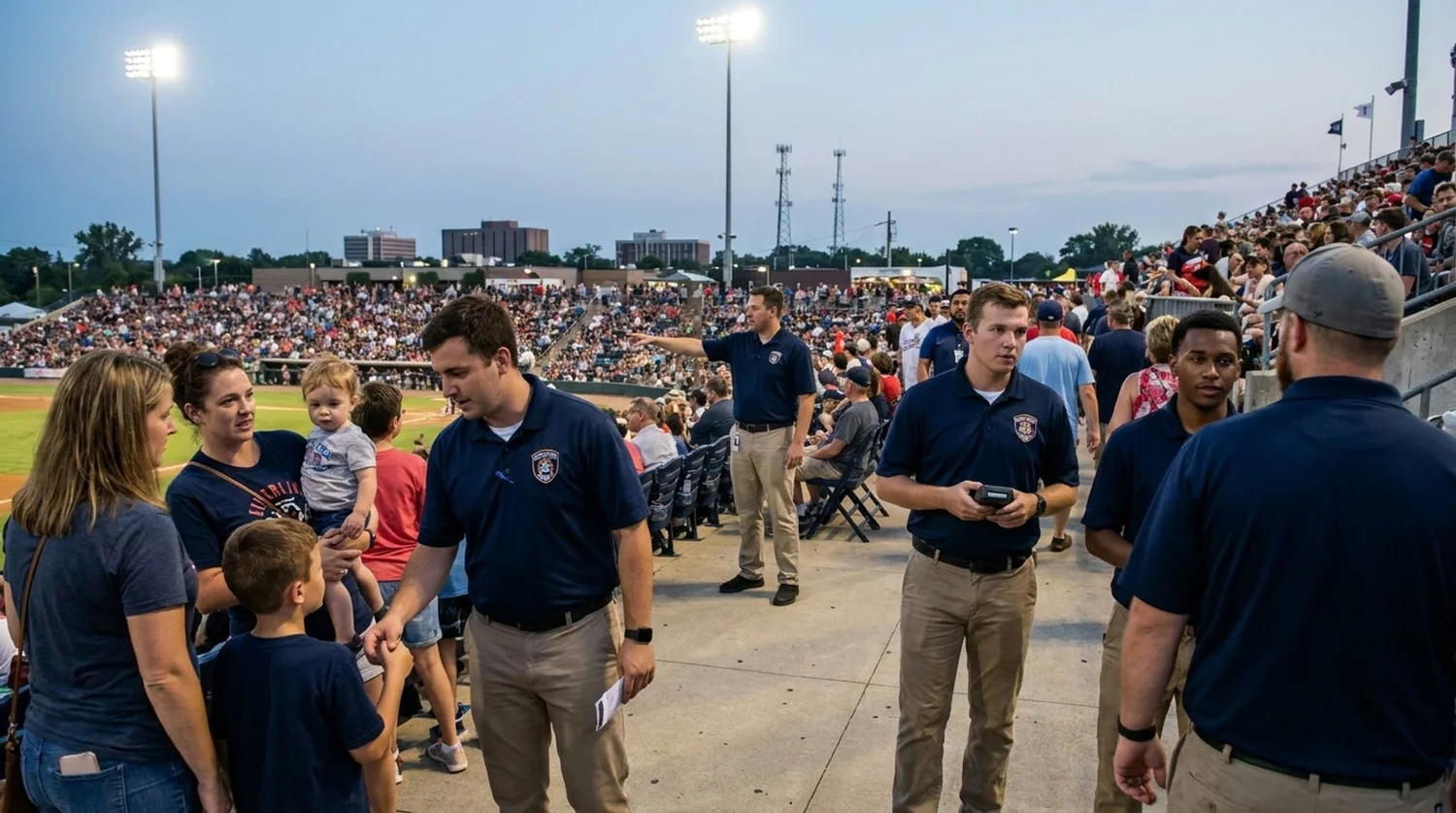 Large event venue requiring professional staffing in Sterling Heights