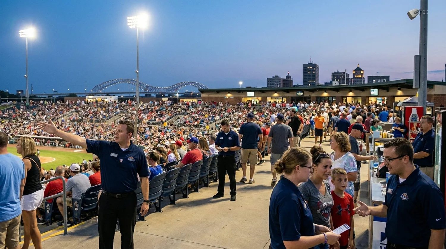 Large event venue requiring professional staffing in Davenport