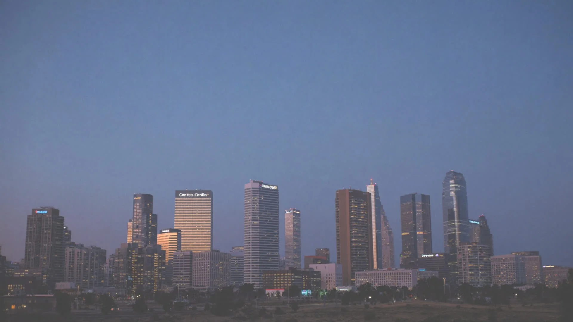 Downtown Corpus Christi skyline at dusk