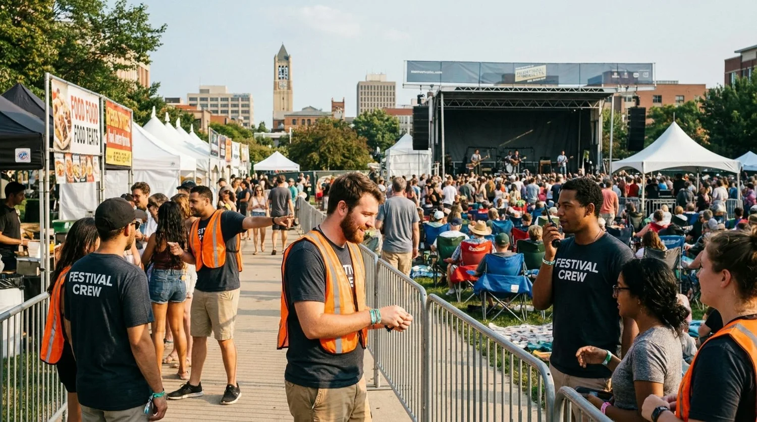 Diverse event types requiring staffing in Ann Arbor