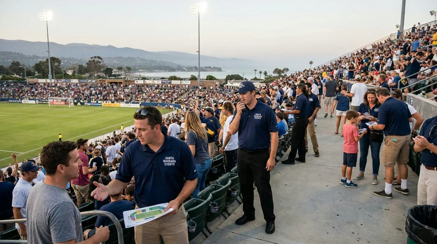 Large event venue requiring professional staffing in Santa Barbara