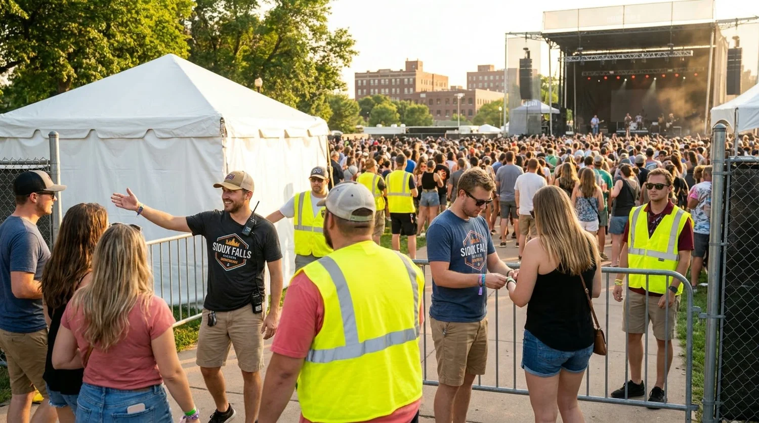 Diverse event types requiring staffing in Sioux Falls
