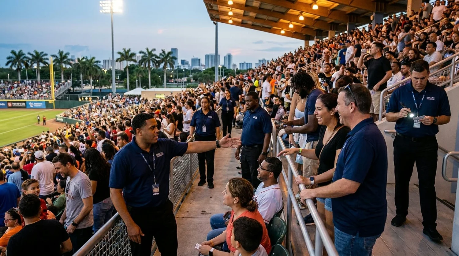 Large event venue requiring professional staffing in Hialeah