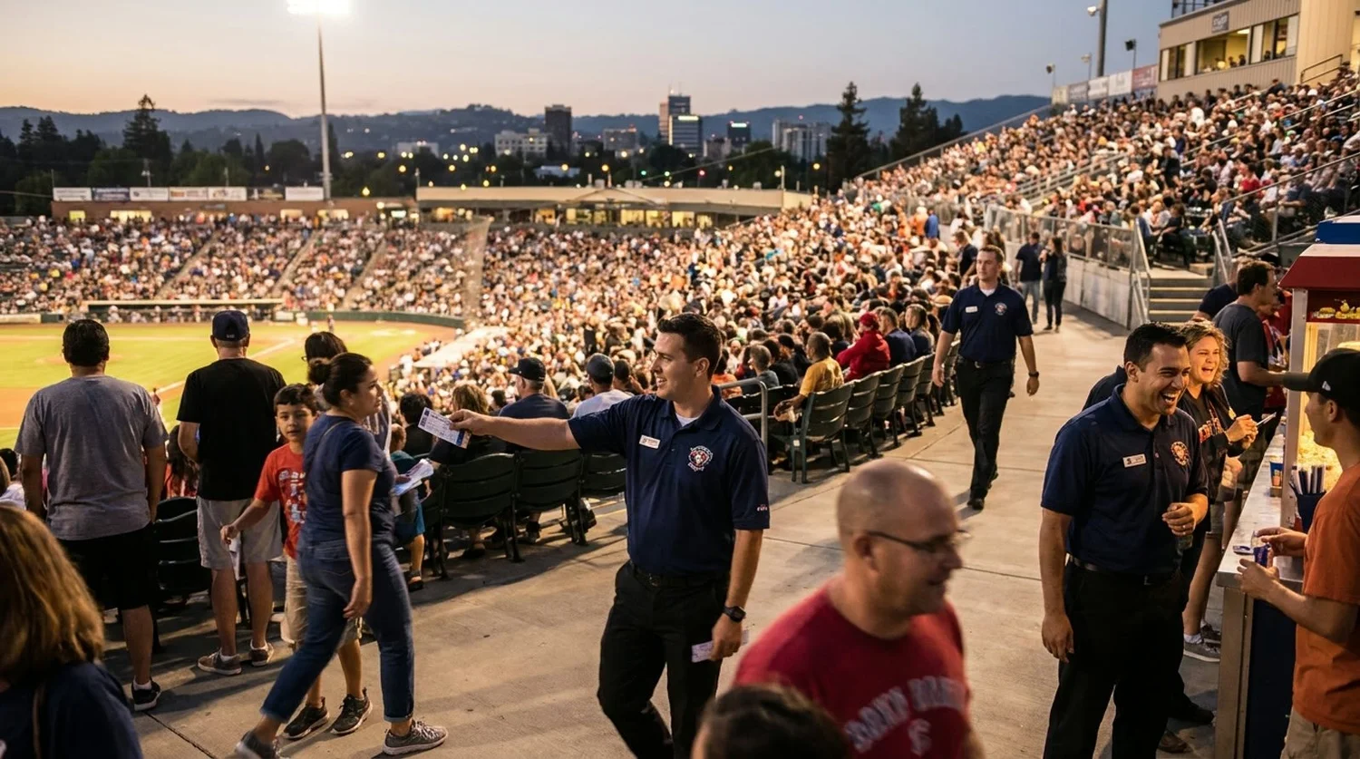 Large event venue requiring professional staffing in Santa Rosa