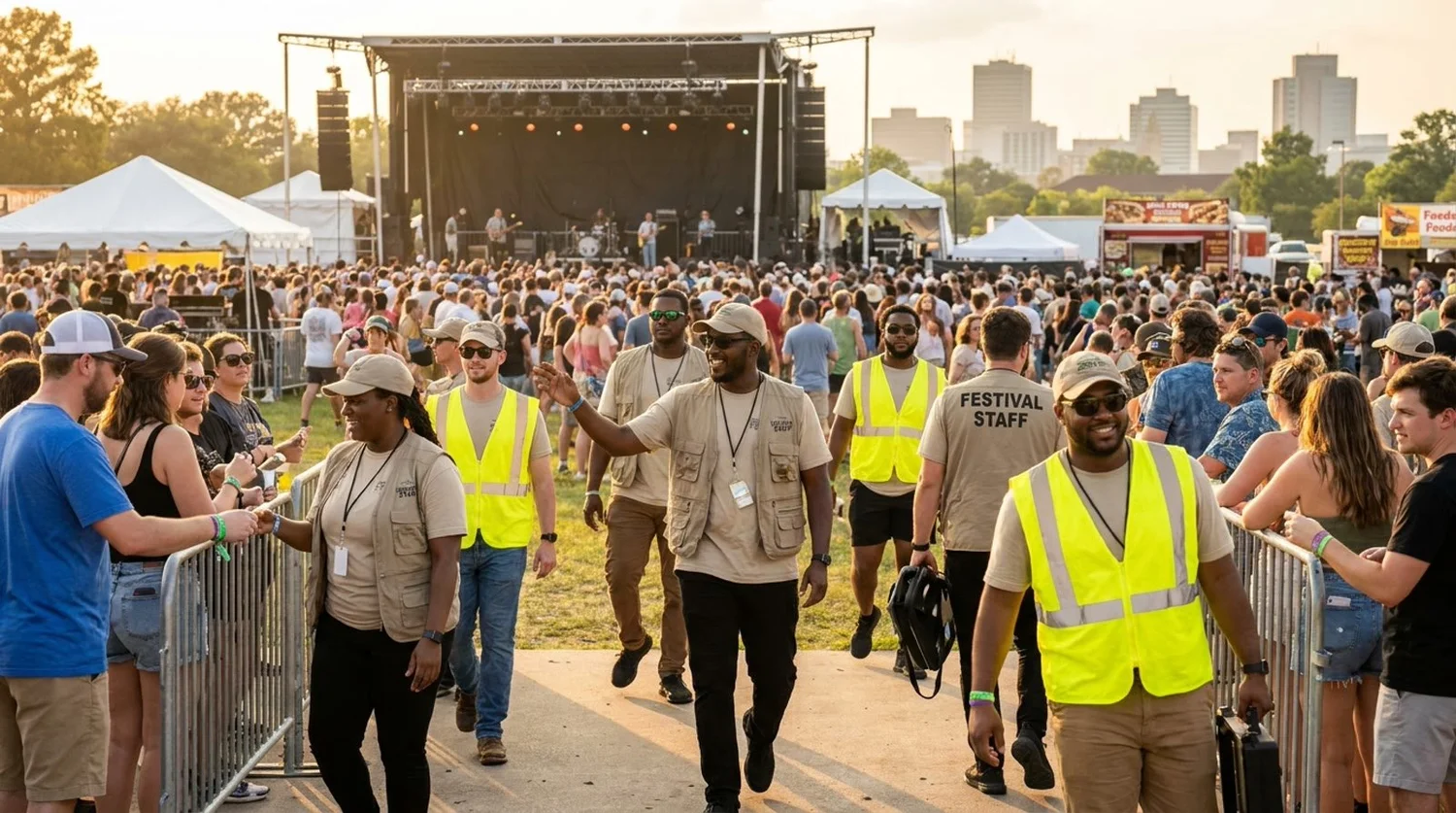 Diverse event types requiring staffing in Lafayette