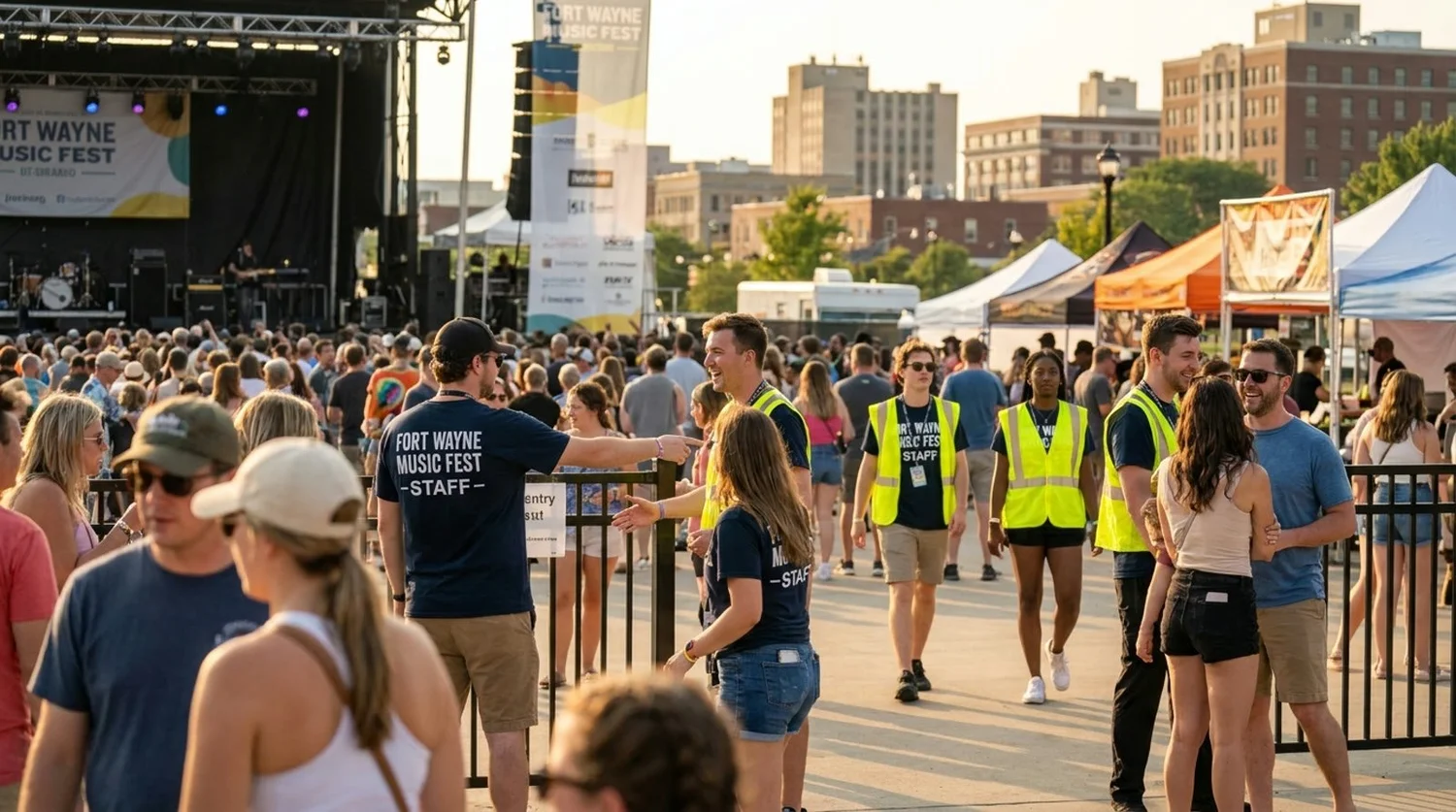 Diverse event types requiring staffing in Fort Wayne