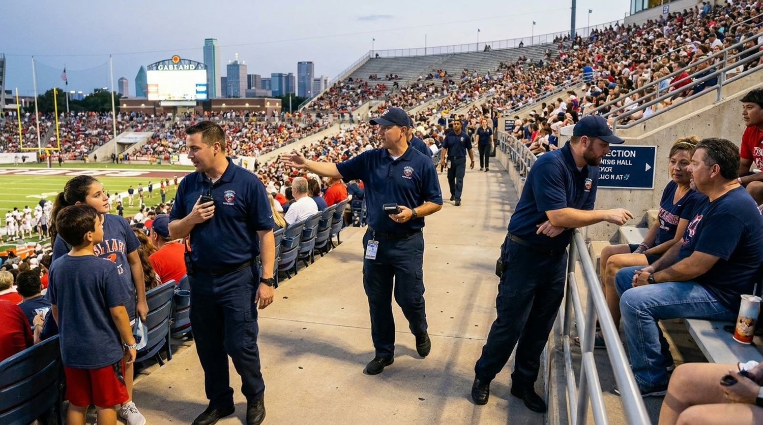Large event venue requiring professional staffing in Garland