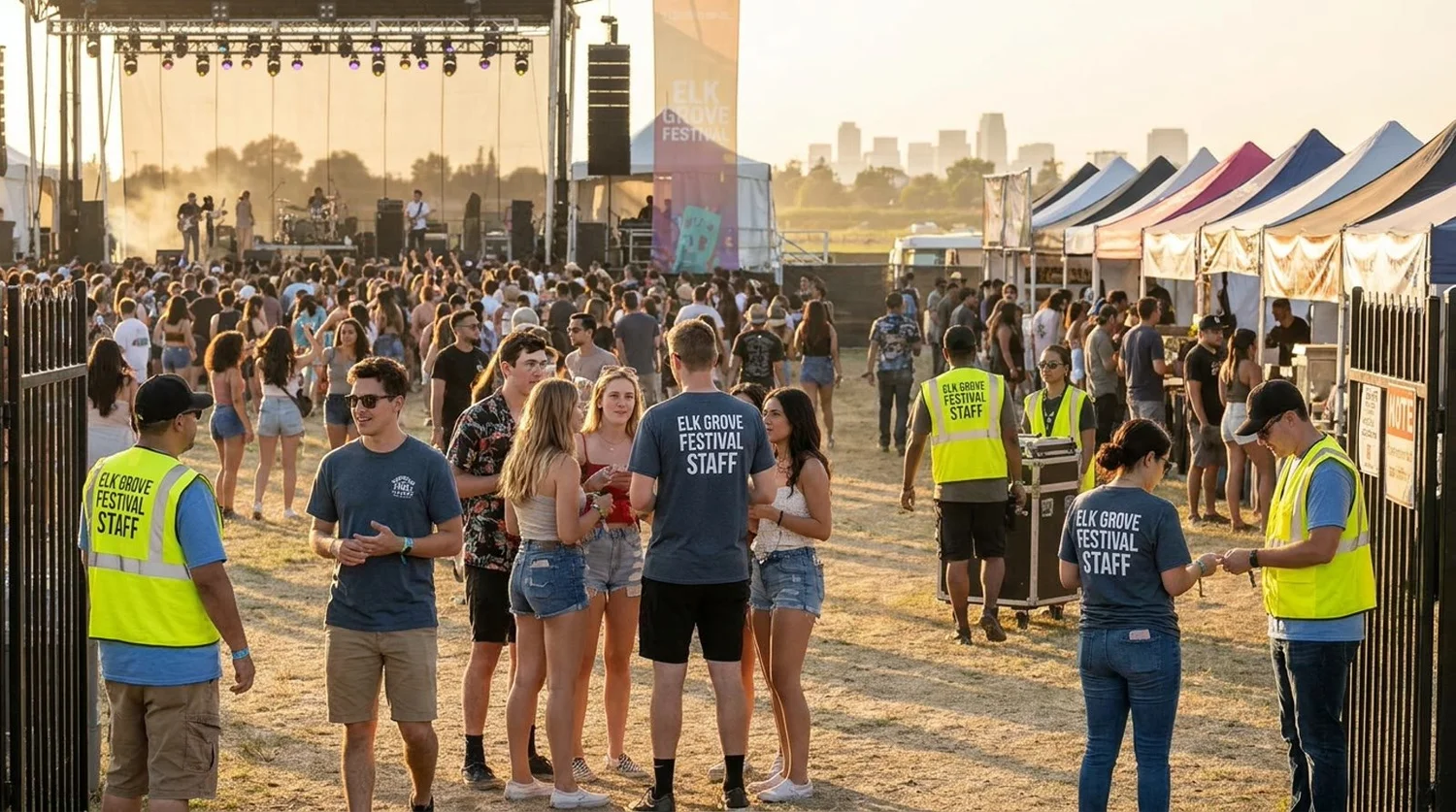 Diverse event types requiring staffing in Elk Grove