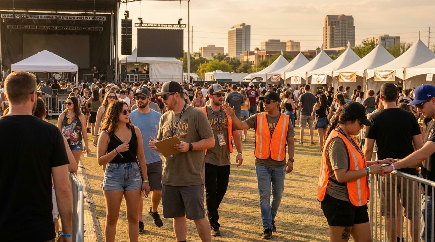 Diverse event types requiring staffing in Chandler