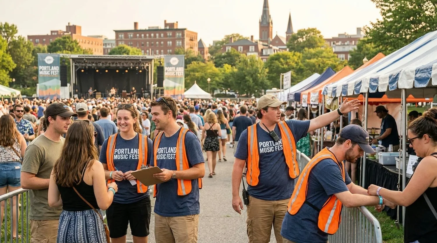 Diverse event types requiring staffing in Portland Me