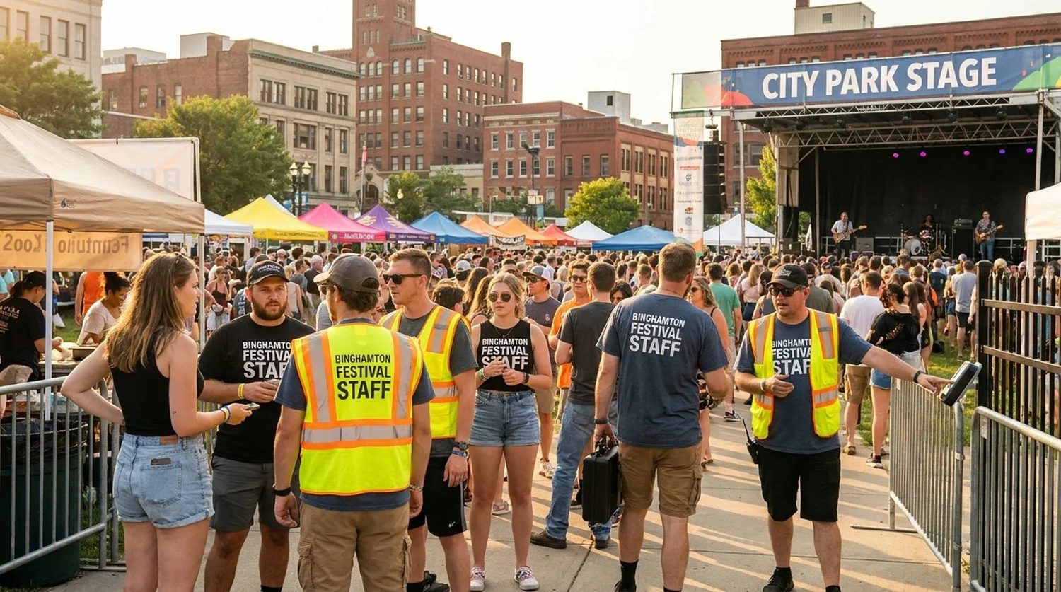 Diverse event types requiring staffing in Binghamton