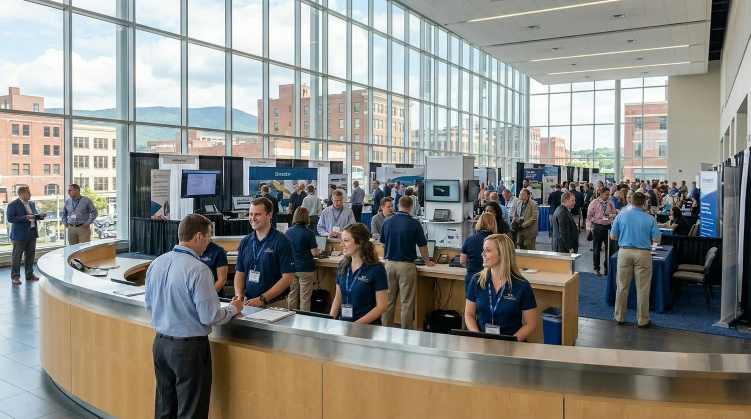 Event staffing and convention setup in Roanoke