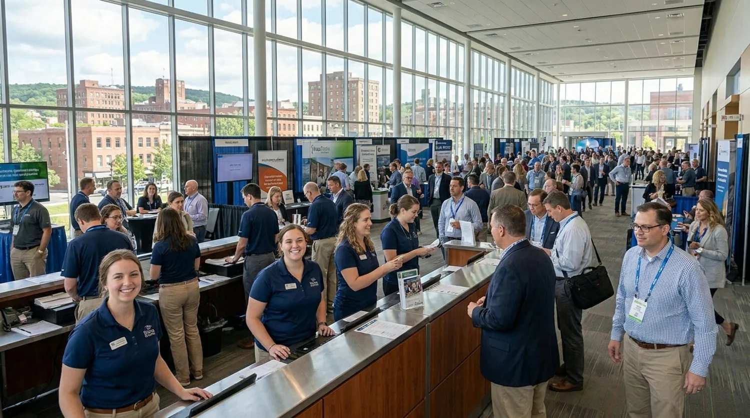 Event staffing and convention setup in Ithaca