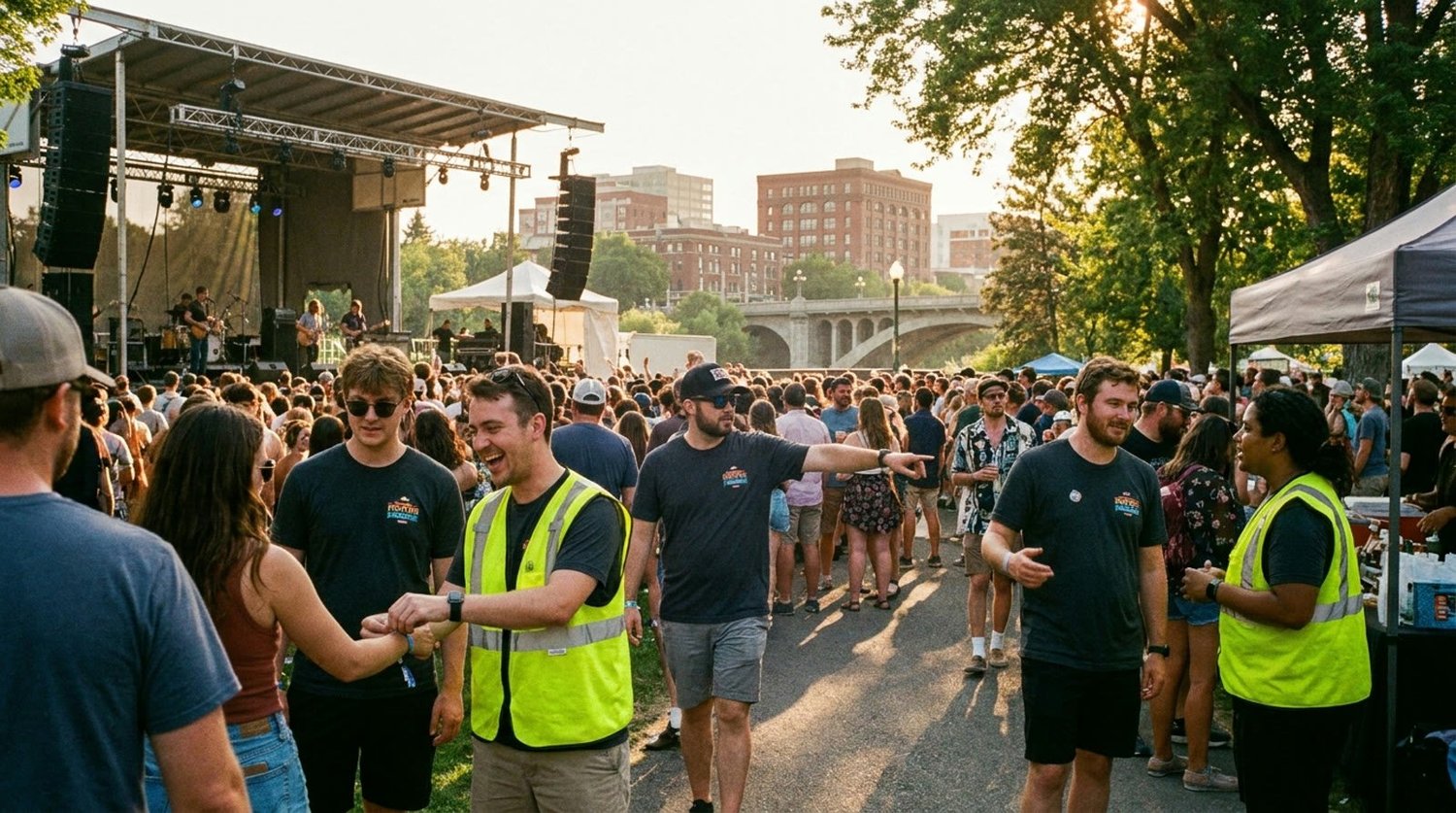 Diverse event types requiring staffing in Spokane