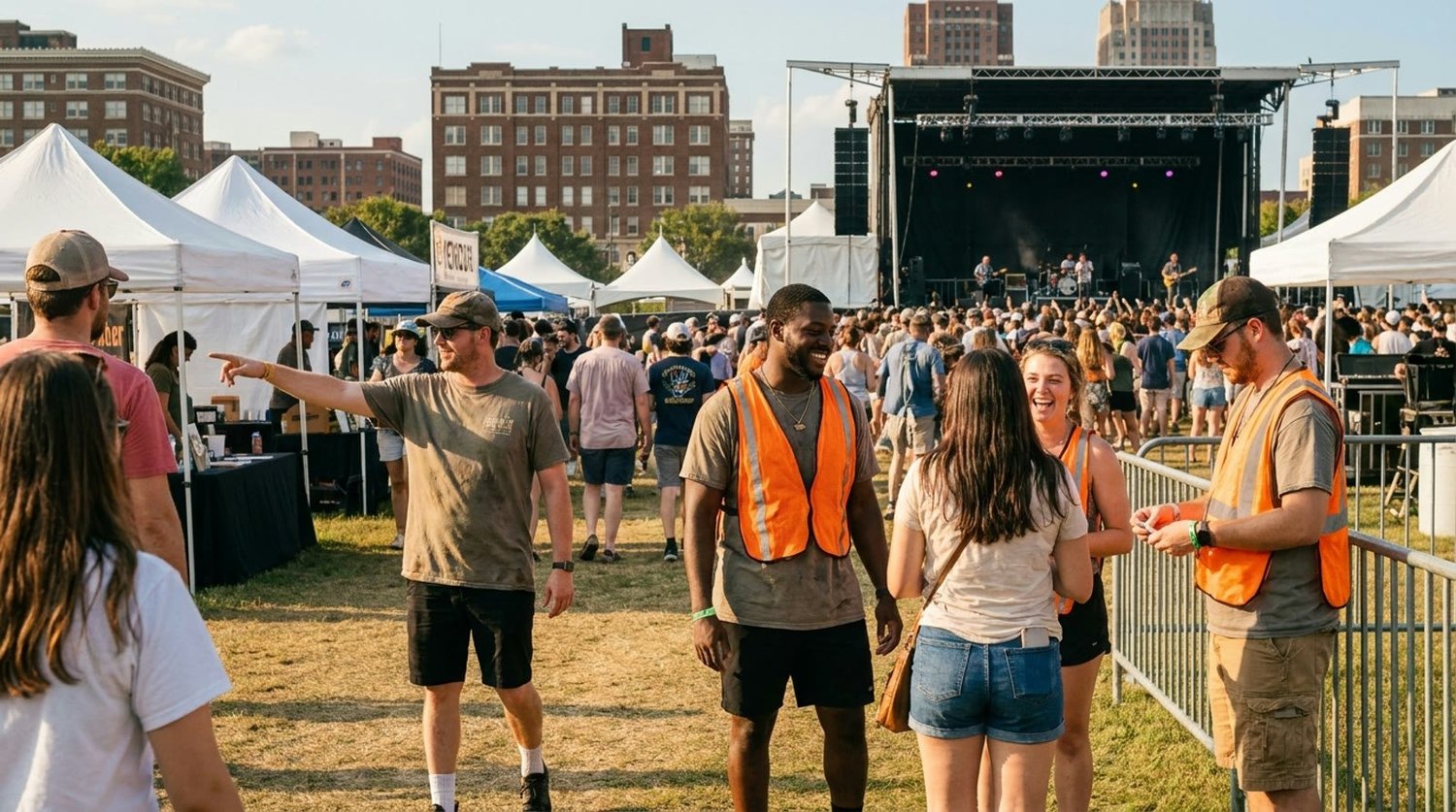 Diverse event types requiring staffing in Birmingham