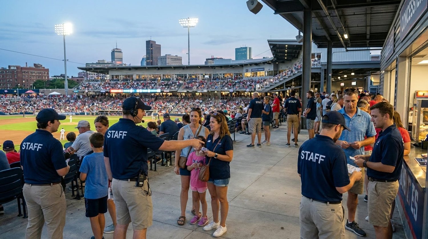 Large event venue requiring professional staffing in Worcester